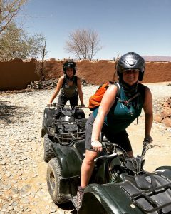 bike riding at Namib desert